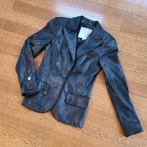 Walter Black Vegan Leather Jacket/ Blazer, S2z 0 (Hot!!!)